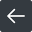 Left, solid, square, arrow, direction, arrow-simple icon