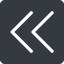 Left, normal, solid, square, arrow, direction, chevron, double, double-chevron, forward, backward icon