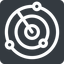Left, normal, solid, square, gps, place, radar, localisation, radar-alt, sonar icon