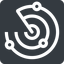 Left, normal, solid, square, gps, place, radar, localisation, sonar icon