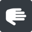 Right, normal, solid, square, hand, stop, fingers, hand-solid icon