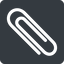 Right, normal, solid, square, paper, clip, attachment, paper-clip icon
