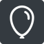 Solid, square, horizontal, mirror, balloon, party, birthday, carnival, helium, balloons icon