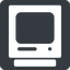 Normal, solid, square, horizontal, mirror, apple, computer, vintage, desktop, computer-vintage, mac, pc, computer-vintage-solid icon
