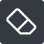 Normal, solid, square, horizontal, mirror, remove, eraser, erase, rubber icon