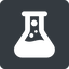 Up, normal, solid, square, horizontal, mirror, bubble, bubbles, graduated, erlenmeyer, chemical, flask, lab, laboratory, chemistry, potion, glassware, conical, bubbling, boiling, bulbous, erlenmeyer-bubbling-alt-solid icon
