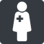 Normal, solid, square, horizontal, mirror, nurse, medical, healthcare, health, female, medic, female-nurse, doctor, hospital, female-nurse-solid icon