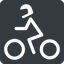 Normal, solid, square, horizontal, mirror, riding, bike, cycle, motorbike, motorcycle, biker icon