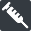 Normal, solid, square, horizontal, mirror, medical, medic, syringe, drug, injection, steroid, clinical, syringe-solid icon