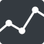 Up, normal, solid, square, graph, analytics, chart icon