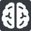 Up, normal, solid, square, human, idea, brain, intelligence, brain-alt, brain-alt-solid, synapse, neuron, memory icon