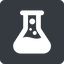Up, normal, solid, square, bubble, bubbles, graduated, erlenmeyer, chemical, flask, lab, laboratory, chemistry, potion, glassware, conical, bubbling, boiling, bulbous, erlenmeyer-bubbling-alt-solid icon