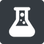Up, normal, solid, square, bubble, bubbles, graduated, erlenmeyer, chemical, flask, lab, laboratory, chemistry, potion, glassware, conical, bubbling, boiling, bulbous, erlenmeyer-bubbling-solid icon