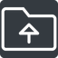 Up, normal, solid, square, folder, directory, folders, directories, folder-up icon