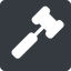 Normal, solid, square, gavel, law, auction, hammer, judge, gavel-solid icon