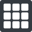 Normal, solid, square, menu, more, application, grid, app, grid-solid icon