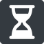Up, normal, solid, square, glass, wait, load, loading, waiting, half, clock, hour, hourglass, sandglass, sand, timer, hourglass-half-solid icon
