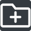 Normal, solid, square, add, new, folder, directory, create, new-folder, new-folder-wide icon
