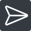 Up, normal, solid, square, message, paper, messaging, plane, airplane, aeroplane, submit, send, paper-plane icon