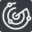 Up, normal, solid, square, gps, place, radar, localisation, sonar icon