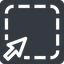 Up, normal, solid, square, arrow, select, selection, dashed, area, cursor icon