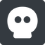 Normal, solid, square, danger, skull, death, dead, skull-solid icon