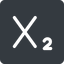 Normal, solid, square, text, editor, subscript icon