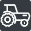 Normal, solid, square, tractor, farm, land, farming, agriculture, farmer icon