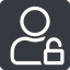 Normal, solid, square, user, man, woman, person, unlocked, secure, safe, padlock, unlock, user-unlock icon