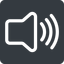Up, normal, solid, square, speaker, volume, mute, unmute, music, sound, loudspeaker, volume-3 icon
