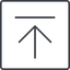 Thin, line, down, square, download, downloaded, downloading, download-thin icon