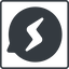 Thin, line, left, square, brand, horizontal, mirror, message, facebook, social, messenger, chat, comment, dialogue, bubble, facebook-messenger icon