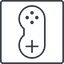Thin, line, left, square, horizontal, mirror, game, gaming, games, gamepad, pad, joystick, gamepad-thin icon
