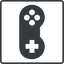 Thin, line, left, solid, square, game, gaming, games, gamepad, pad, joystick, gamepad-solid icon