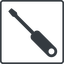 Thin, line, left, square, tool, mechanics, mechanical, repair, screwdriver, screw, screwdriver-solid icon