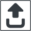 Thin, line, left, solid, square, sign, log, out, logout, log-out, exit, signout, sign-out-solid, disconnect icon