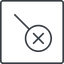 Thin, line, right, square, cross, search, magnifying, glass, research, magnifying-glass, keywords, keyword, glass-cross, no-result, magnifying-glass-cross-thin, magnifying-glass-cross icon