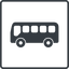 Thin, line, wide, square, horizontal, mirror, car, vehicle, transport, bus, side, bus-side icon