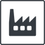 Thin, line, square, horizontal, mirror, factory, industry, window, factory-window icon