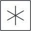 Thin, line, up, square, star, asterisk-thin, asterisk icon
