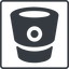 Thin, line, up, square, code, social, network, share, git, repository, bitbucket, bucket, bitbucket-alt icon