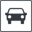 Thin, line, up, square, car, front, vehicle, transport, car-front., car-front icon