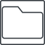 Thin, line, square, folder, directory, folders, directories, folder-thin icon