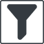 Thin, line, square, order, sort, list, funnel, filter, sorting, funnel-solid icon