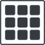 Thin, line, square, menu, more, application, grid, app, grid-solid icon