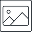 Thin, line, square, image, camera, photo, picture, photography, image-thin icon