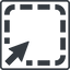 Thin, line, up, square, arrow, select, selection, dashed, area, cursor, select-wide icon