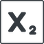 Thin, line, solid, square, text, editor, subscript-solid, subscript icon