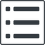 Thin, line, up, square, list, editor, list-item, checklist, unordered, unordered-list, unsorted, unsorted-list, bullet, bullet-list, unordered-list-solid icon