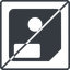 Thin, line, down, square, horizontal, mirror, prohibited, floppy, disk, backup, hard-floppy, save, saved, saving icon